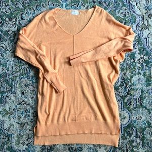 Dreamers orange tunic v-neck sweater